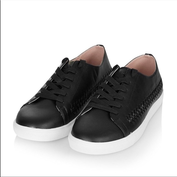 topshop curly lace up trainers
